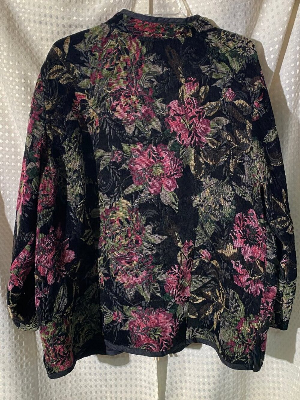 C.J. Banks Floral Jacquard Button Up Mandarin Collar Shacket Size 2X